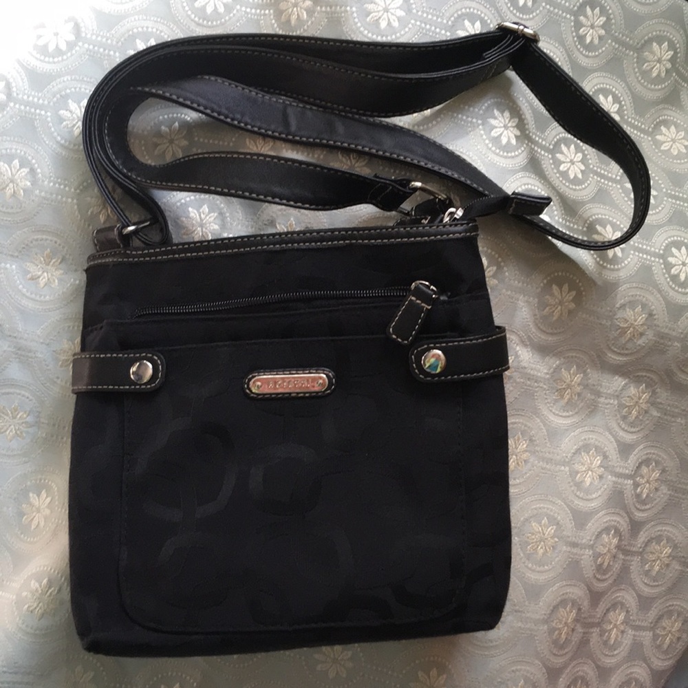 Black Fabric Cross Body Purse